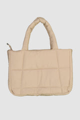 Quilted Tote Bag - Cashew