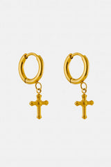 Cross Charm Earring
