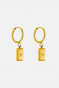 Rectangle Charm Earring